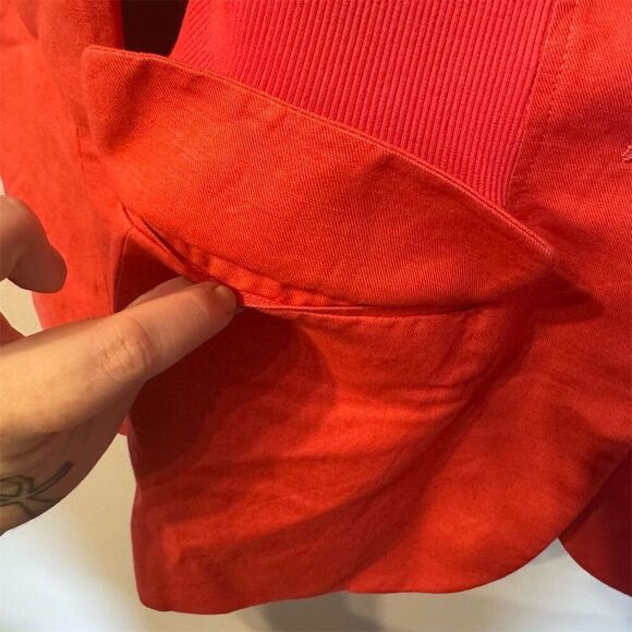 7 For All Mankind Women's coral Cotton Linen Casual Jacket NWT - Picture 5 of 8